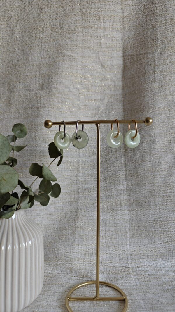 Natuursteen Donut Huggie Saliegroen